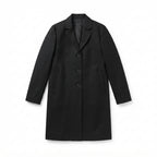 8 by Yoox Black Cotton Overcoat (Size 50)