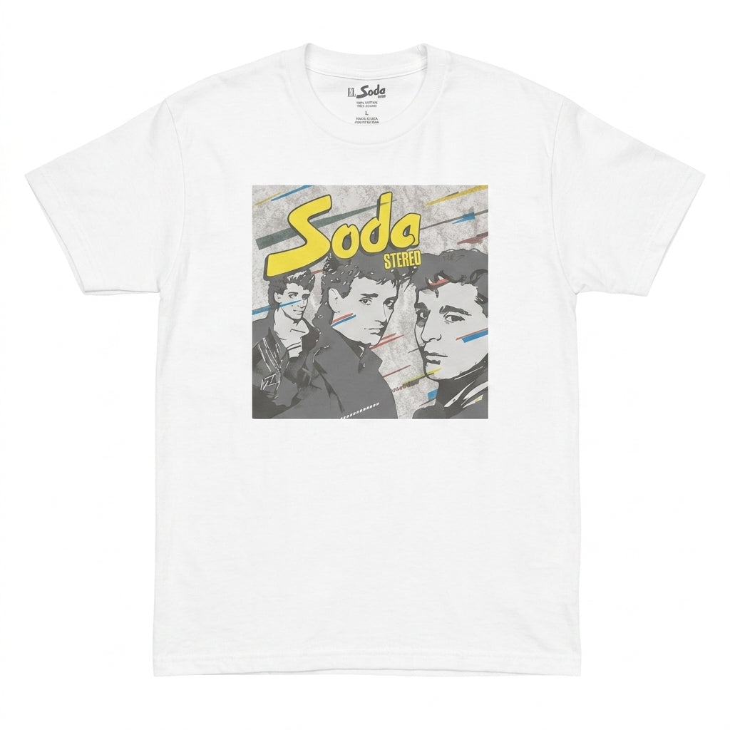 EL MERCH Soda Stereo Vintage Style Band Graphic T-Shirt - 100% Cotton - Made in USA - Size L