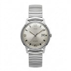 Vintage Timex Automatic Stainless Steel Watch - Silver Dial - Winding Required