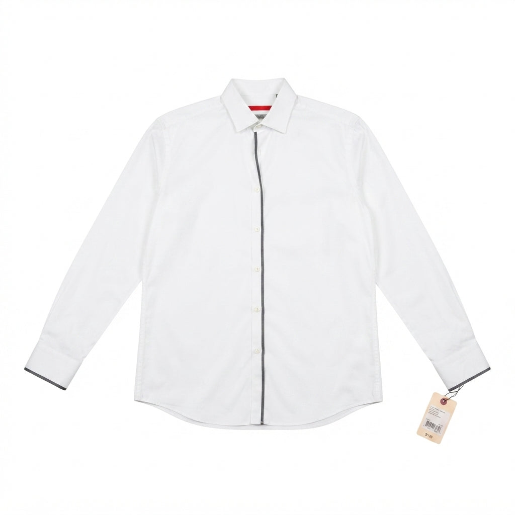 HUGO by Hugo Boss White Slim Fit Easy Iron Shirt (Size 42/US 16.5)