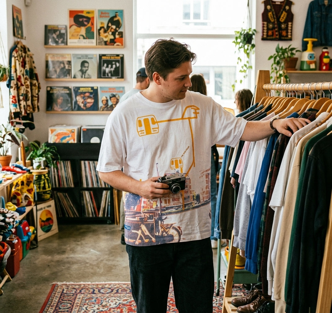 Vintage Saga Copenhagen Subway Graphic T-Shirt