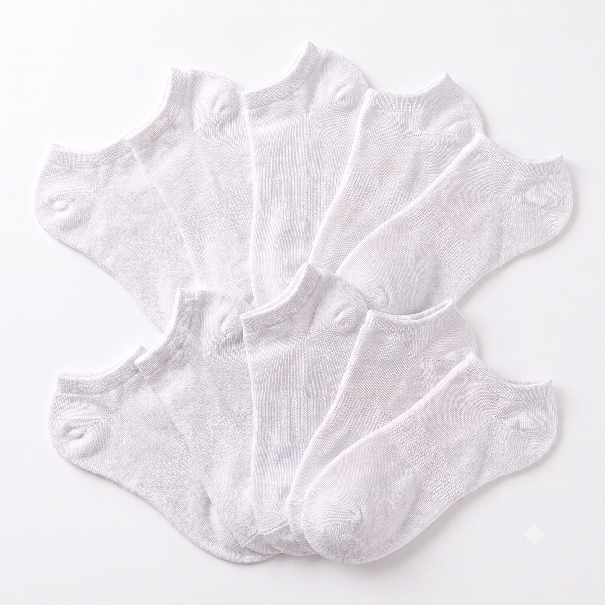 Hot Feet Women's Thin Low Cut No-Show Athletic Ankle Socks 18-Pack - White (Size 4-10)