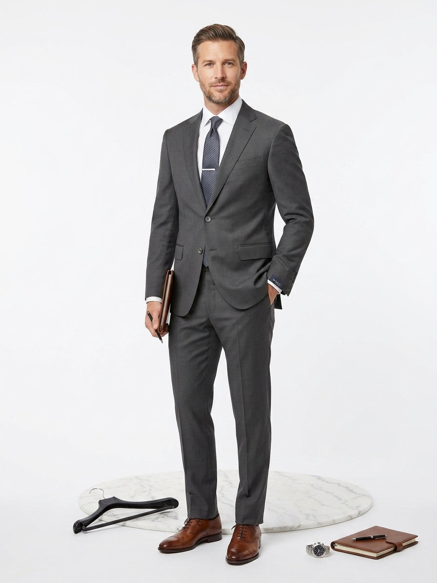 Boglioli Grey Virgin Wool Blazer (Size 54)