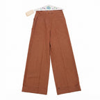 COS Brown Pleated Wide-Leg Trousers (EUR 34)