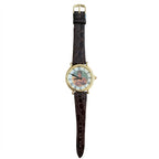 Vintage Portrait Quartz Novelty Watch - Gold-Tone Roman - Battery Required
