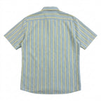 Tommy Bahama Men's Silk Striped Short Sleeve Button-Up Shirt - Blue/Green