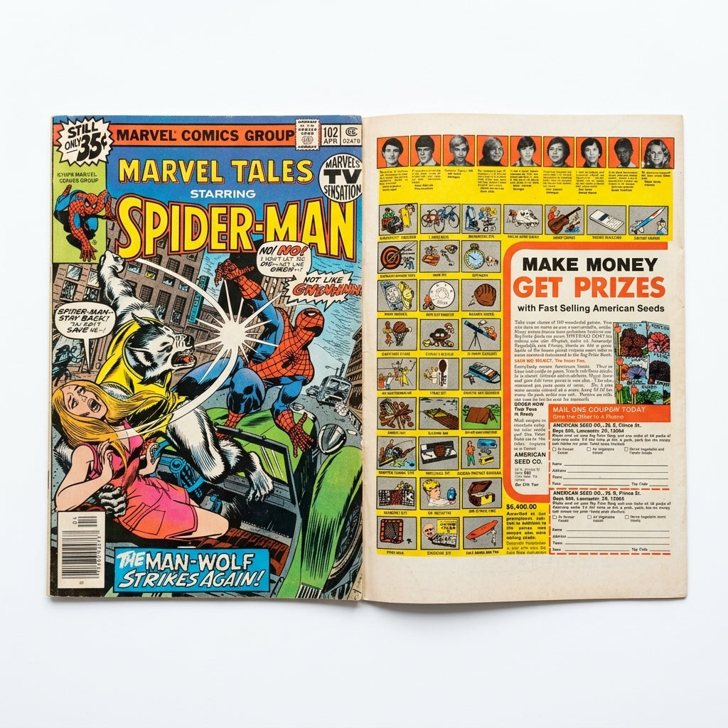Marvel Tales #102 Starring Spider-Man (Vintage Comic with American Seed Co. Ad)