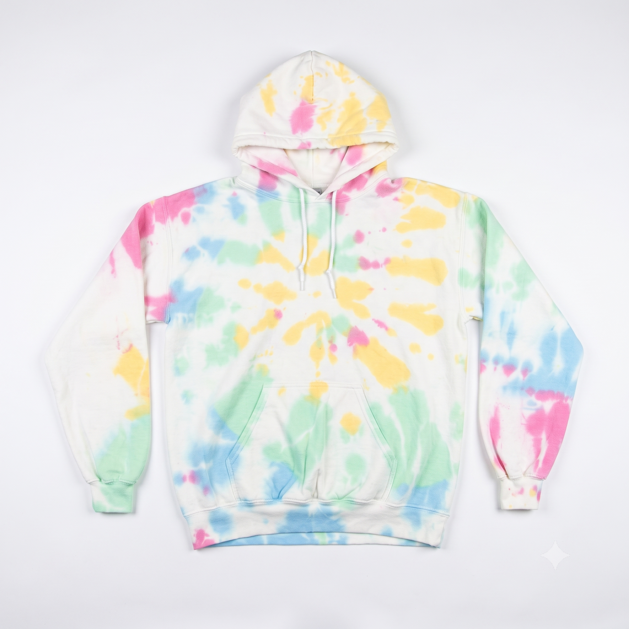 Pastel Spiral Tie-Dye Pullover Hoodie