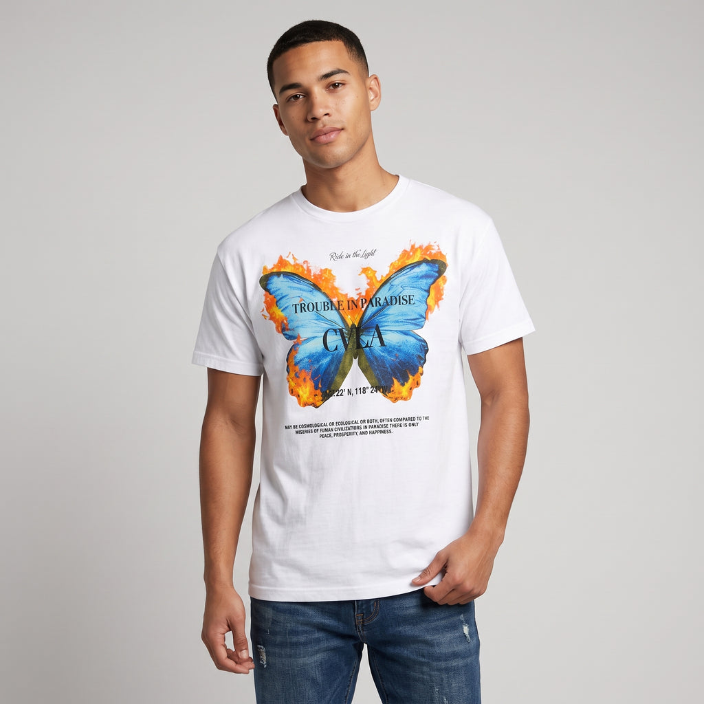 Cvla Trouble In Paradise Butterfly T-Shirt (Large)