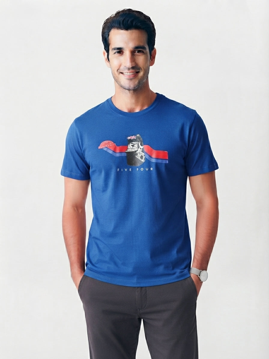 Unbranded Blue Character Graphic Tee