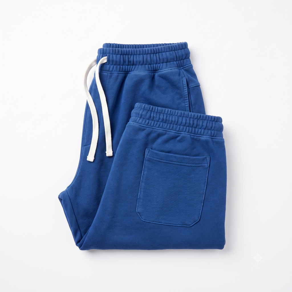 Melrose Place Men's Fairfax Garment-Dyed French Terry Jogger Sweatpants - Royal Blue