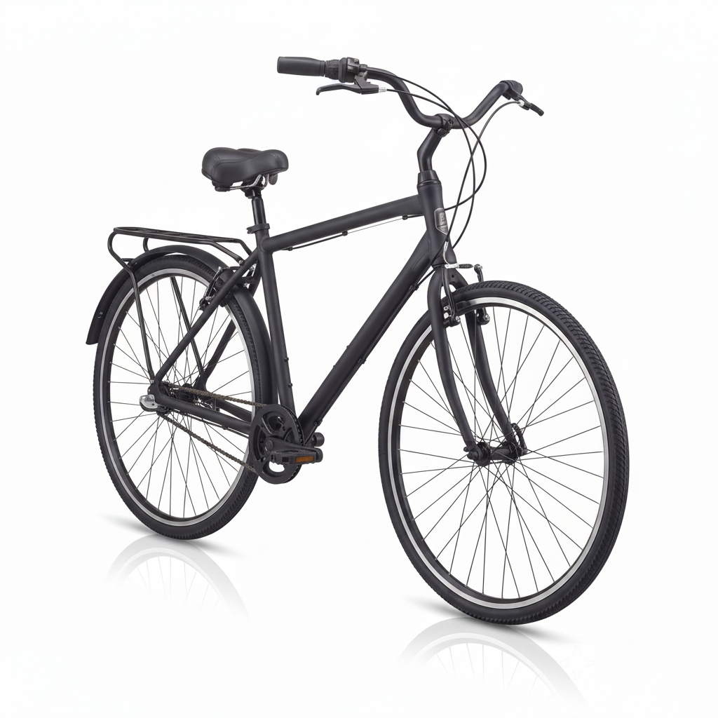 sixthreezero Men's Reach Your Destination 7-Speed Hybrid Bike - Matte Black (Pre-Assembled)