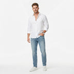 FIVE FOUR Vintage Straight Leg Jeans (Light Wash)