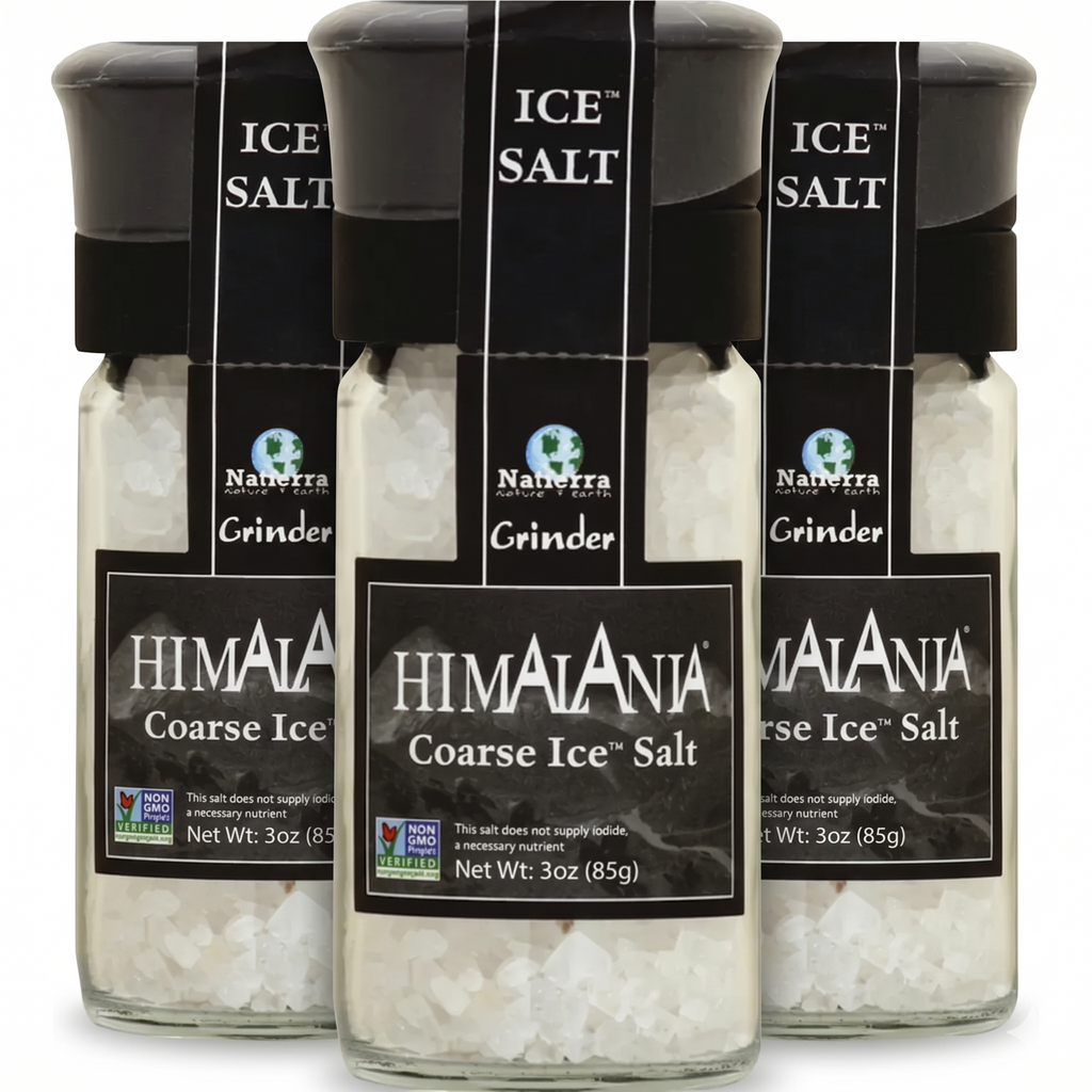 Natierra Himalania® Coarse Himalayan Ice Salt Glass Grinder – 3 oz