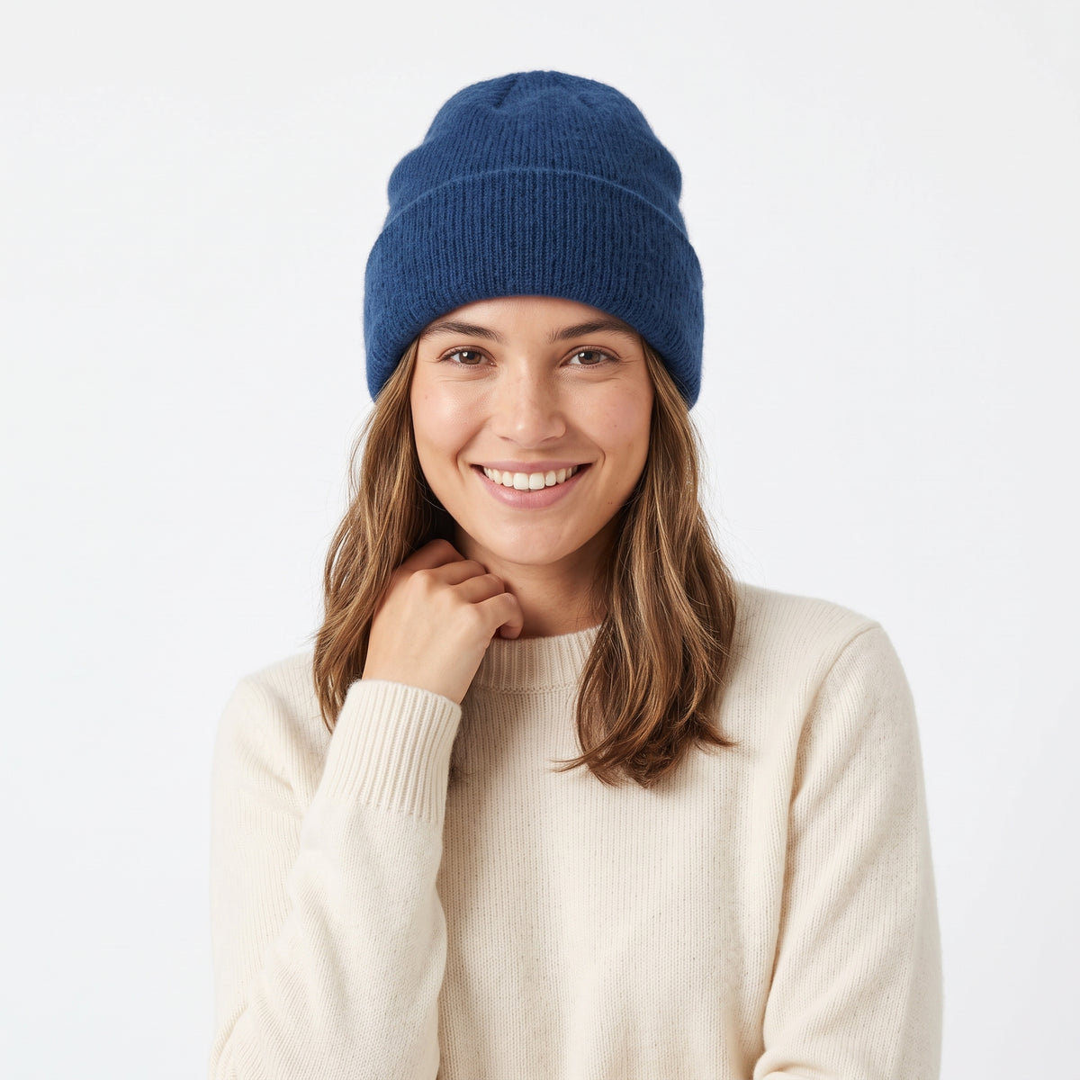 San Diego Hat Company Clarise Beanie – Women's Wool Blend Rib Knit Cuffed Hat, One Size