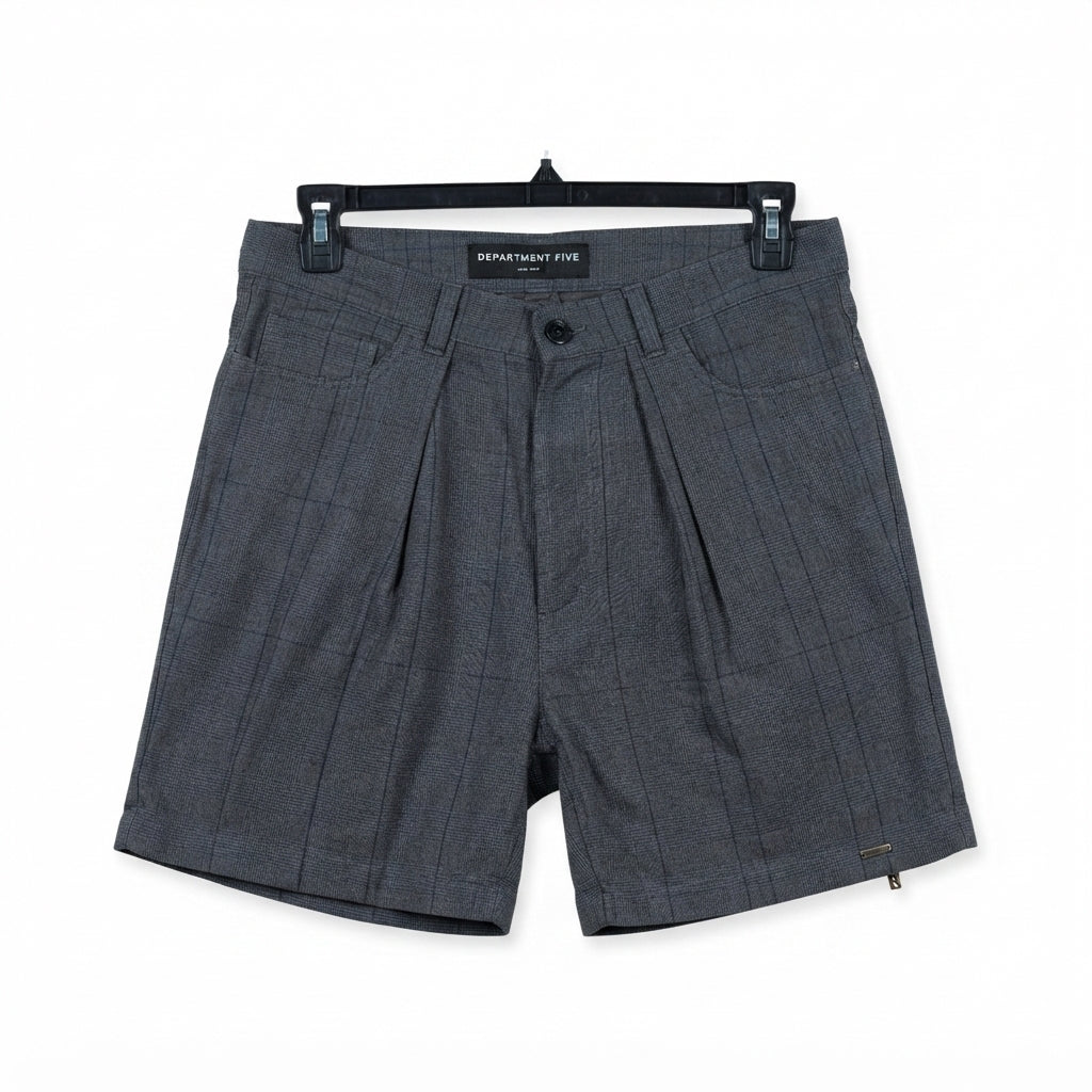 Department 5 Plaid Pleated Shorts (XL)