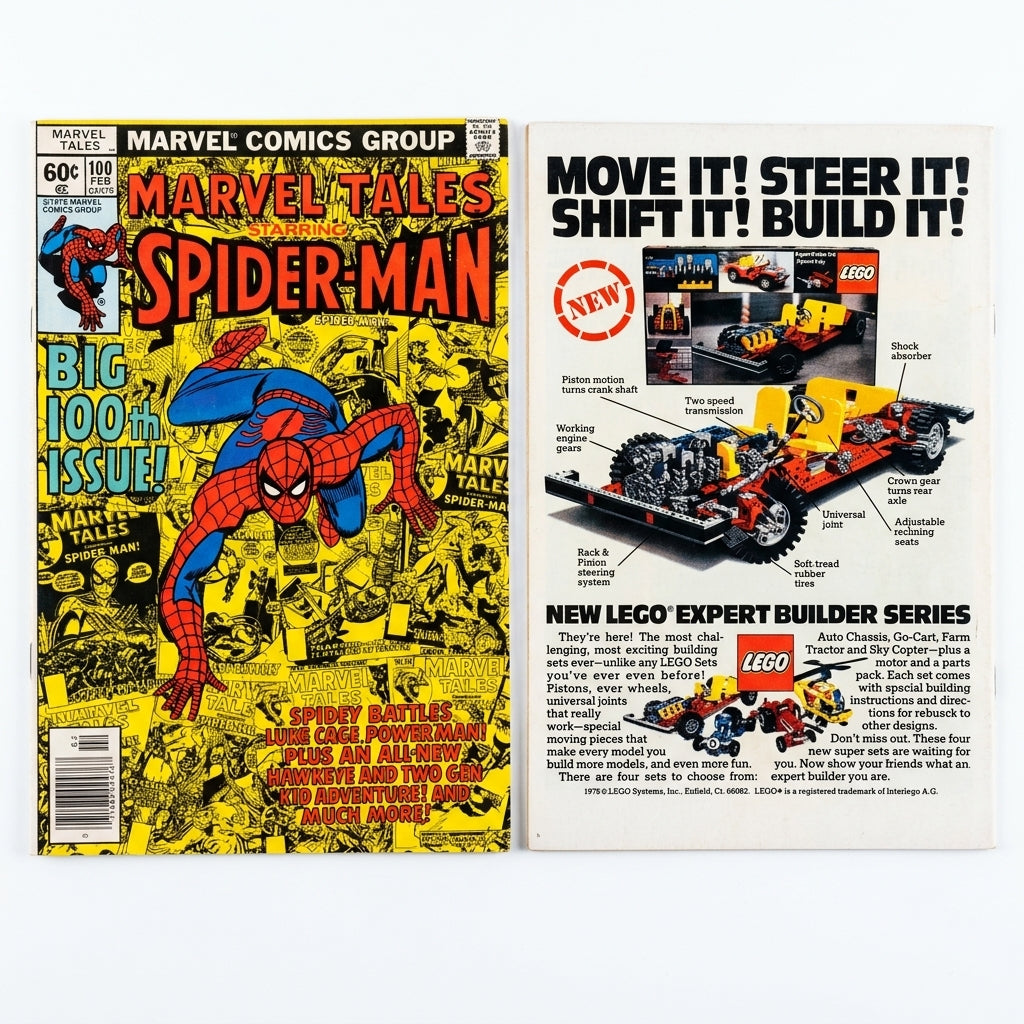 Marvel Tales #100 Starring Spider-Man (Vintage Comic with LEGO Expert Builder Ad)