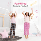 Girls' Black Plaid & Pink Plaid Pajama Pants (2-Pack) - Sizes 6-8 & 10-12