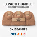San Diego Hat Co. Clarise Beanie 3-Pack – Women's Wool Blend Rib Knit Cuffed Winter Hats, One Size