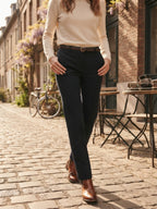 Navy Tailored Trousers with Flap Pockets (J Brand)