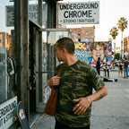Vintage Chrome Hearts Vintage Camouflage T-Shirt - Woodland Camo with Cross Embroidered Pocket (Size L)