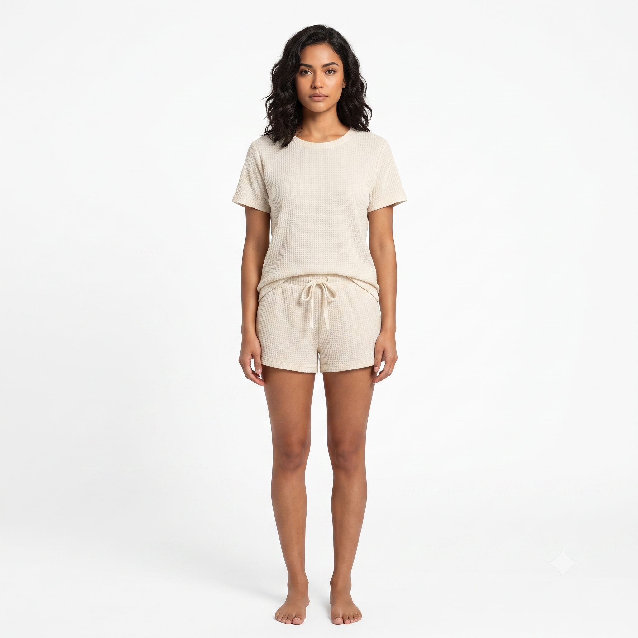 Mad Dog Women's Waffle Knit Pajama Set – Short Summer Pajamas with Shorts - Soft Comfy PJ - Breathable Loungewear Size S-XXL