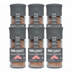 Natierra Himalania® Coarse InkaSalt Pink Salt Glass Grinder – 3 oz (6-Pack)