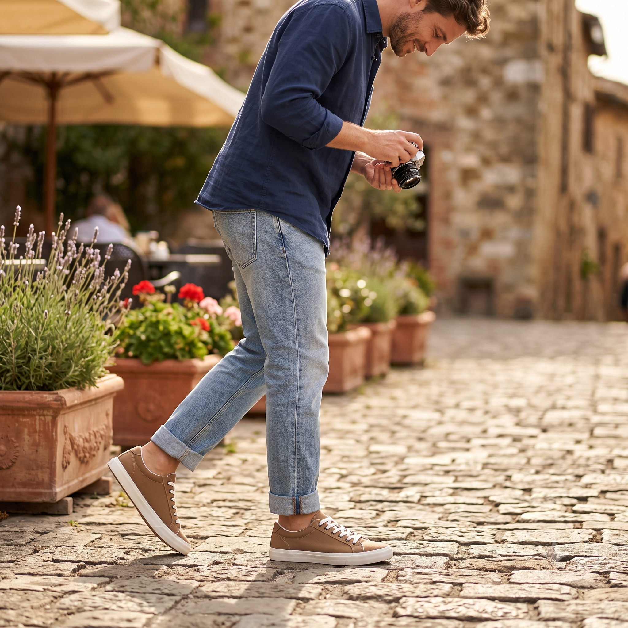 New Republic Bowery Canvas Men's Sneaker - Russet
