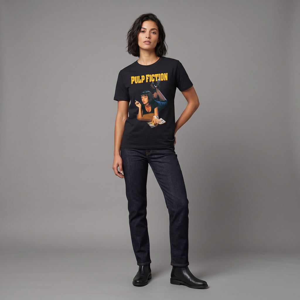 Goodie Two Sleeves Pulp Fiction Mia Wallace T-Shirt (Size S)