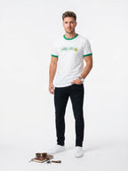 FIVE FOUR Green Ringer Graphic T-Shirt (XL)