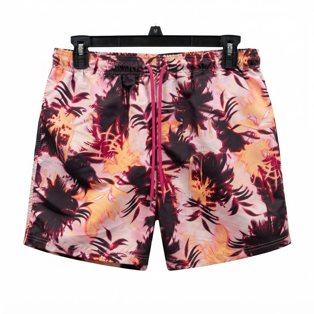 Unbranded Floral Print Zip Front Shorts (Size M)