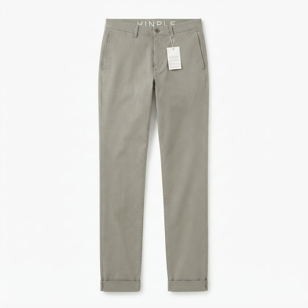 THINPLE Olive Tapered Cropped Trousers (Size 33)