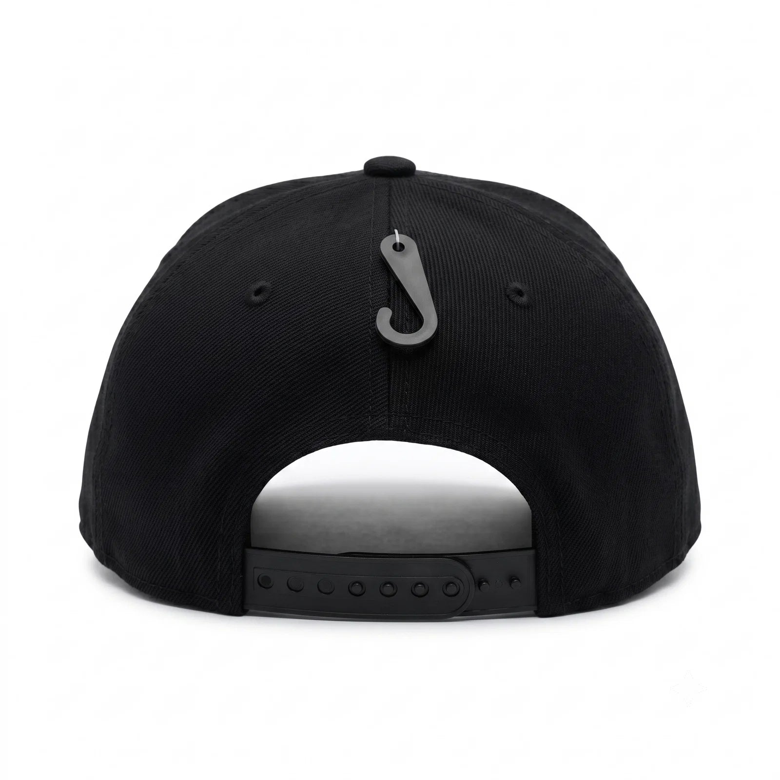 Black Snapback Cap - Tonal Black Heart Patch