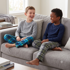 Mad Dog Boys' 2-Pack Microfleece Pajama Pants Set - Bear Plaid and Blue Plaid
