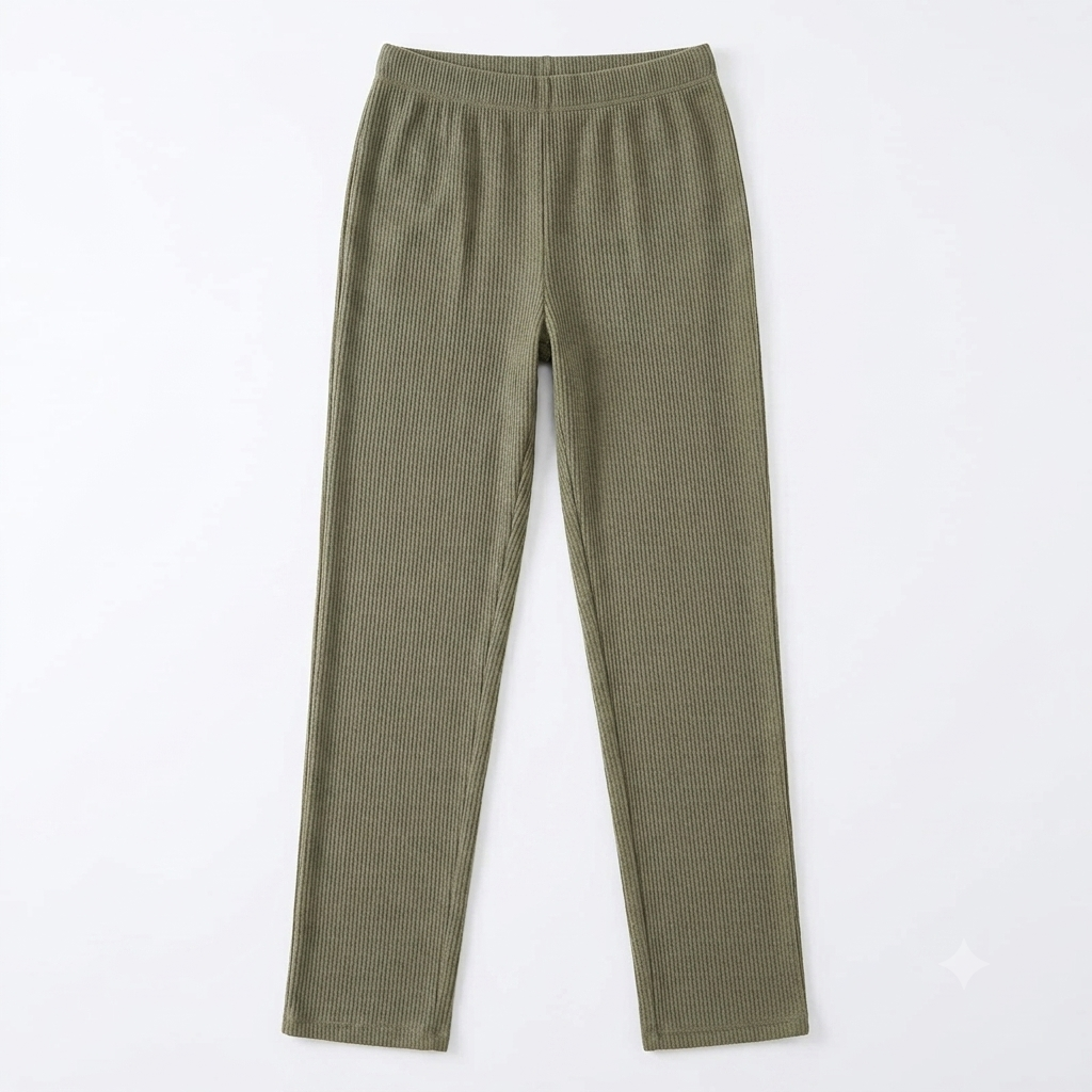 Mad Dog Women's Waffle Lounge Long Bottom Pants - Olive