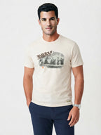 FIVE FOUR Cream Graphic T-Shirt