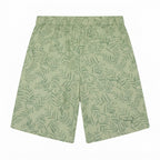 8 By Yoox Green Botanical Leaf Print Drawstring Shorts Size: 31