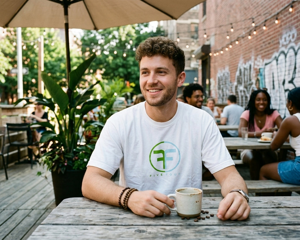 FIVE FOUR Green and Blue Logo T-Shirt