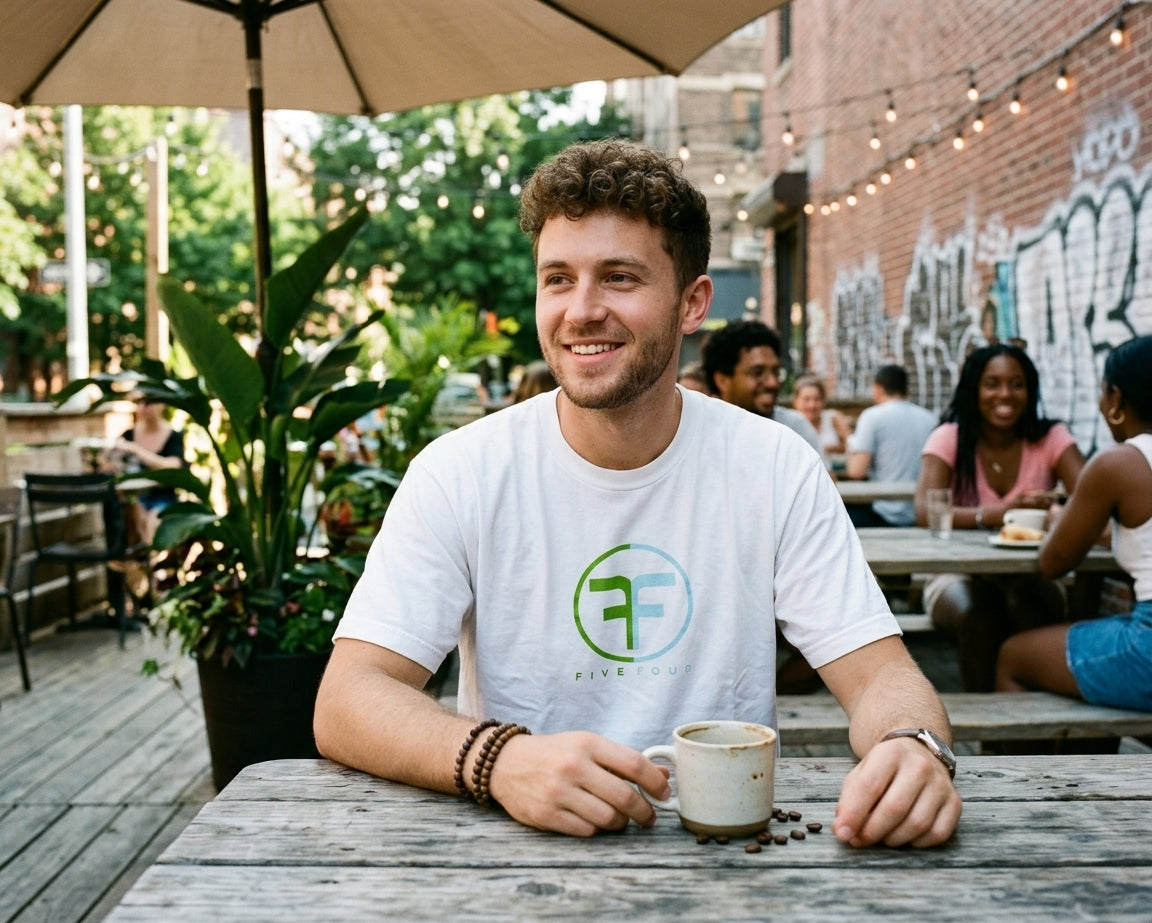 FIVE FOUR Green and Blue Logo T-Shirt