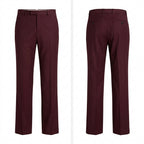 8 BY YOOX Men's Italian Tailored Trousers in Burgundy