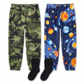Boys Dark Dinos & Space Fleece Pajama Jogger Set with Socks (2-Pack)