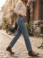 Vintage Medium Wash Straight Leg Denim Jeans (Madewell)