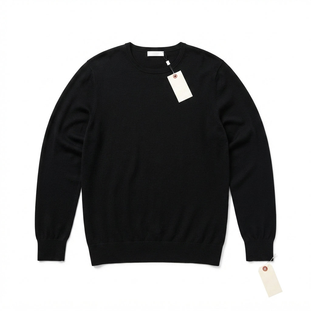 John Varvatos Star USA Black Crewneck Knit Sweater size 38-40