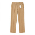 Tan Leather-Look Tailored Trousers (New with Tags) (Size 31x27)