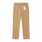 Tan Leather-Look Tailored Trousers (New with Tags) (Size 31x27)