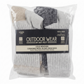 Outdoor Wear by Hot Feet Kids' Cushioned Wool Blend Cold Weather Crew Socks 4-Pack - Dark Grey & Oatmeal
