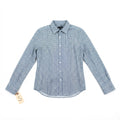 Lauren Ralph Lauren Blue & White Chevron Knit Shirt (Size L)