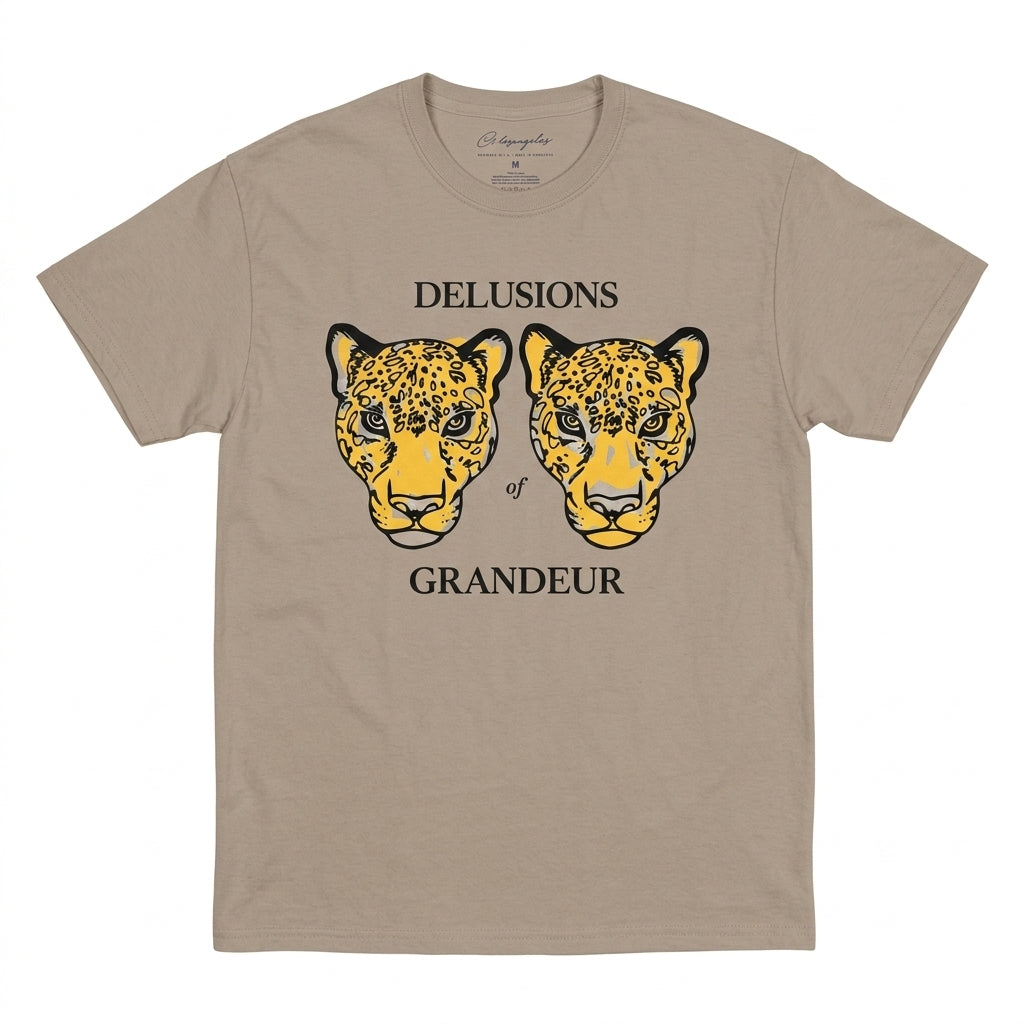 los angeles Delusions of Grandeur Leopard Graphic T-Shirt (Size M)