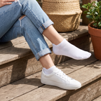 Hot Feet Women's Thin Low Cut No-Show Athletic Ankle Socks 18-Pack - White (Size 4-10)