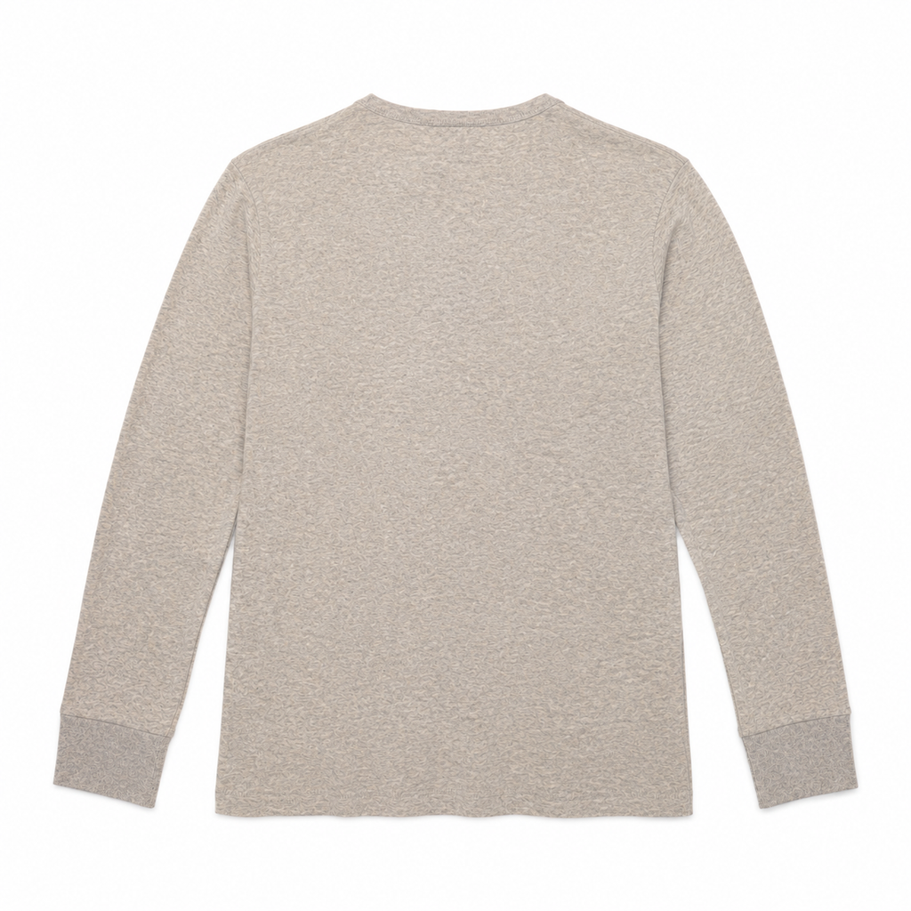 Five Four Men's Heather Gray Long Sleeve Henley Shirt Medium